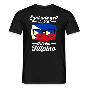 Filipino Philippinisches Philippinen - Männer T-Shirt - Schwarz - Vorne - AI Model Male 178 light (178cm)