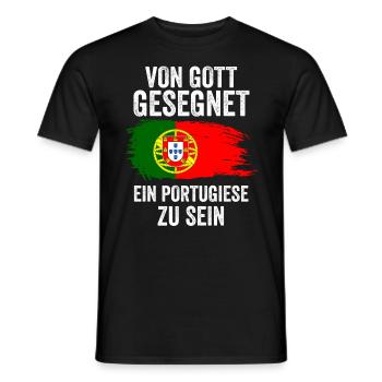 Portugal Portugiese Portugiesisches - Männer T-Shirt - Schwarz - Vorne - AI Model Male 178 light (178cm)
