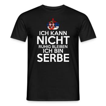 Serbien Serbe Serbisches - Männer T-Shirt - Schwarz - Vorne - AI Model Male 178 light (178cm)
