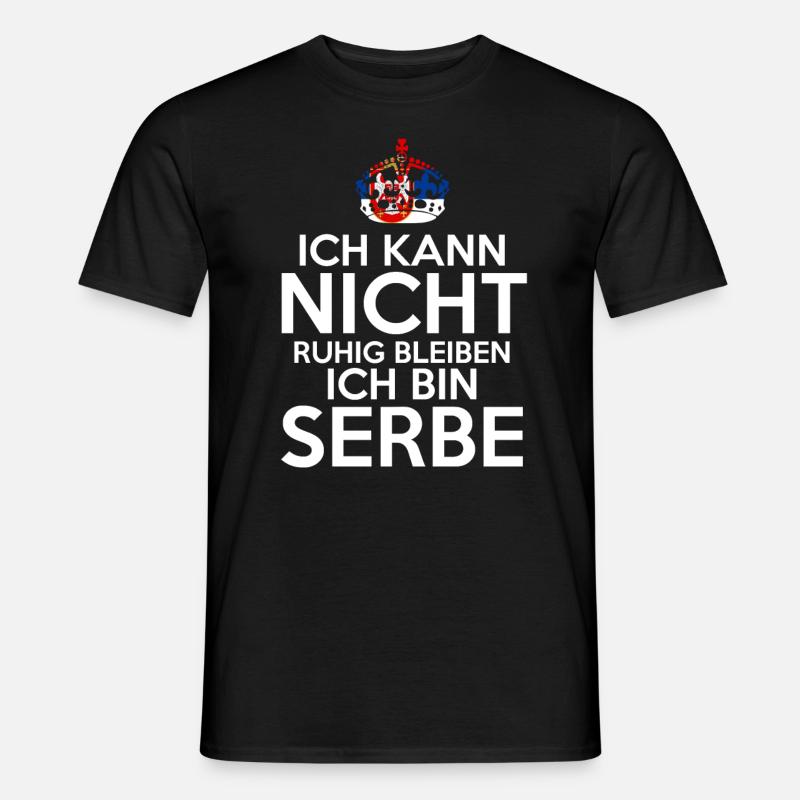 Serbien Serbe Serbisches - Männer T-Shirt - Schwarz