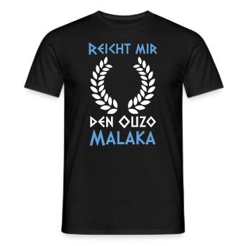 Grieche Malaka Griechenland Ouzo - Männer T-Shirt - Schwarz - Vorne - AI Model Male 178 light (178cm)
