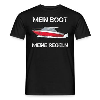 Mein Boot Meine Regeln Lustiges Geschenk - Männer T-Shirt - Schwarz - Vorne - AI Model Male 178 light (178cm)