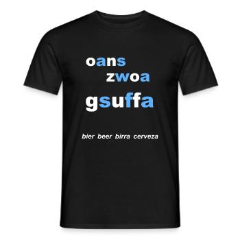 bayerischer Trinkspruch, Bierzelt - Männer T-Shirt - Schwarz - Vorne - AI Model Male 178 light (178cm)