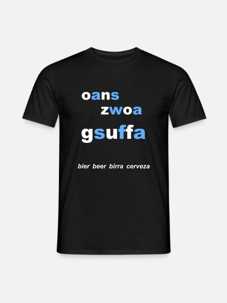 bayerischer Trinkspruch, Bierzelt - Männer T-Shirt - Schwarz