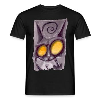 Serial Cat - Men's T-Shirt - black - Front - AI Model Male 178 light (178cm)