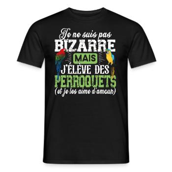 Perroquet Oiseau Perruche Ara Conure Cadeau Humour - T-shirt homme - noir - Devant - AI Model Male 178 light (178cm)