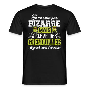 Grenouille Amphibien Cadeau Humour Étang Rainette - T-shirt homme - noir - Devant - AI Model Male 178 light (178cm)