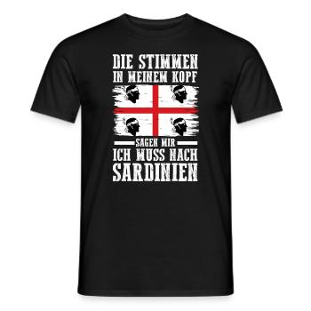 Sarde Sardische Flagge Sardegna Sardinien - Männer T-Shirt - Schwarz - Vorne - AI Model Male 178 light (178cm)