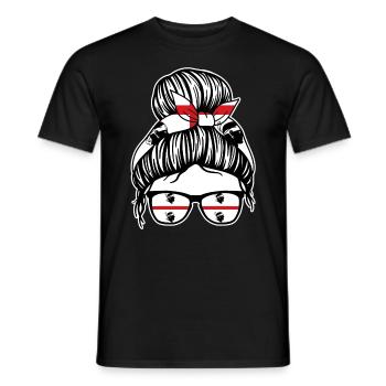 Sardinia Sardinian flag Sardegna Sardinia - Men's T-Shirt - black - Front - AI Model Male 178 light (178cm)