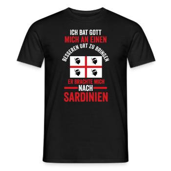 Sarde Sardische Flagge Sardegna Sardinien - Männer T-Shirt - Schwarz - Vorne - AI Model Male 178 light (178cm)