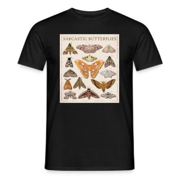 Catalogue The Sarcastic Butterfly Moth - Men's T-Shirt - black - Front - AI Model Male 178 light (178cm)