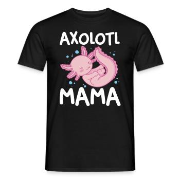 Axolotl Mama - Men's T-Shirt - black - Front - AI Model Male 178 light (178cm)