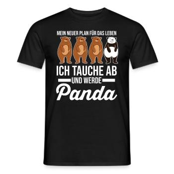 Panda - Männer T-Shirt - Schwarz - Vorne - AI Model Male 178 light (178cm)