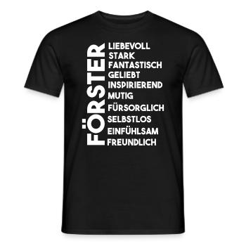 Waldarbeiter Holzfäller Waldarbeit Förster - Männer T-Shirt - Schwarz - Vorne - AI Model Male 178 light (178cm)