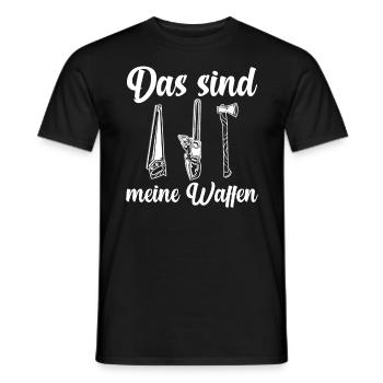 Waldarbeiter Förster Waldarbeit Holzfäller - Männer T-Shirt - Schwarz - Vorne - AI Model Male 178 light (178cm)
