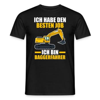 Baggerfahrer Maschinenführer Tiefbauer Bagger - Männer T-Shirt - Schwarz - Vorne - AI Model Male 178 light (178cm)