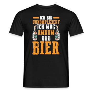 Nordsee Bier Amrum - Männer T-Shirt - Schwarz - Vorne - AI Model Male 178 light (178cm)