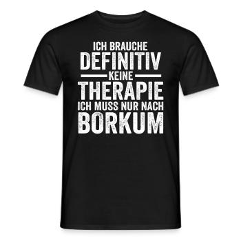 Nordsee Borkum - Männer T-Shirt - Schwarz - Vorne - AI Model Male 178 light (178cm)