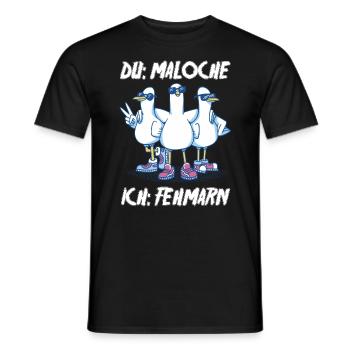 Ostsee Tauben Fehmarn - Männer T-Shirt - Schwarz - Vorne - AI Model Male 178 light (178cm)