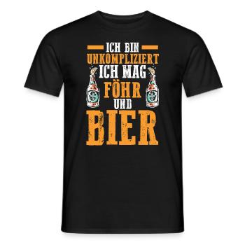 Nordsee Bier Föhr - Männer T-Shirt - Schwarz - Vorne - AI Model Male 178 light (178cm)