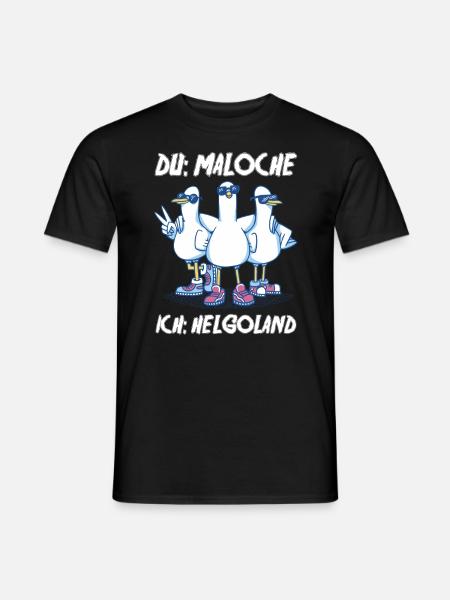 Nordsee Tauben Helgoland - Männer T-Shirt - Schwarz