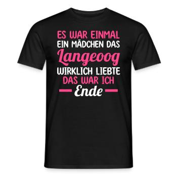 Nordsee Langeoog - Männer T-Shirt - Schwarz - Vorne - AI Model Male 178 light (178cm)