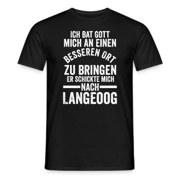 Nordsee Langeoog - Männer T-Shirt - Schwarz - Vorne - AI Model Male 178 light (178cm)