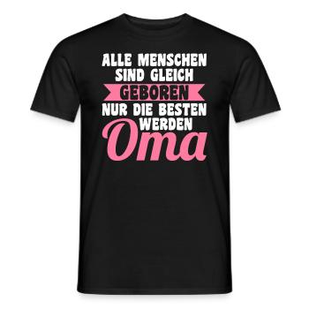 Großmutter Großmama Omi Oma - Männer T-Shirt - Schwarz - Vorne - AI Model Male 178 light (178cm)