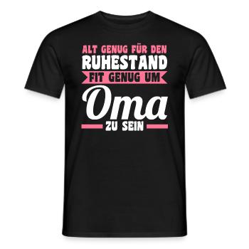 Großmutter Rentnerin Großmama Ruhestand Omi Oma - Männer T-Shirt - Schwarz - Vorne - AI Model Male 178 light (178cm)