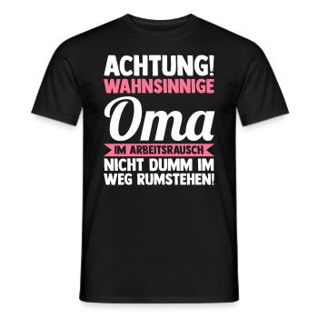 Großmutter Großmama Omi Oma - Männer T-Shirt - Schwarz - Vorne - AI Model Male 178 light (178cm)