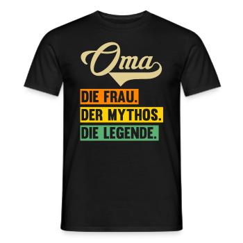 Großmutter Großmama Omi Oma - Männer T-Shirt - Schwarz - Vorne - AI Model Male 178 light (178cm)