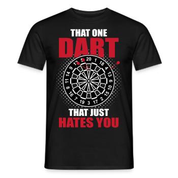Drôle de fléchettes idée cadeau pour les joueurs de fléchettes fléchettes - T-shirt homme - noir - Devant - AI Model Male 178 light (178cm)