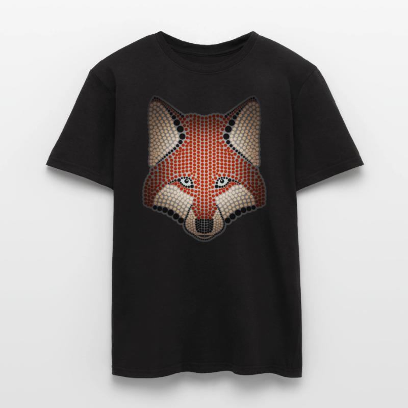 Conception d'animal de la forêt de renard parsemée de tête d'animal T-shirt homme
