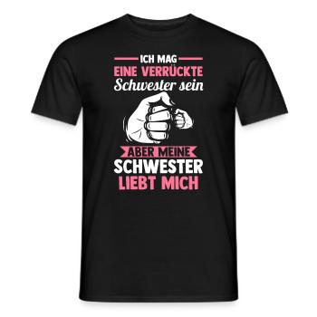 Geschwister Familie Schwestern Schwester - Männer T-Shirt - Schwarz - Vorne - AI Model Male 178 light (178cm)