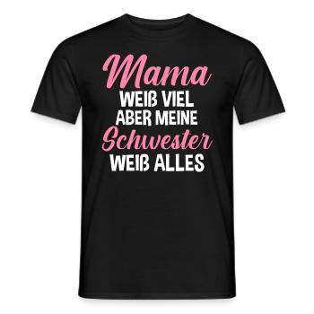 Geschwister Familie Schwestern Schwester - Männer T-Shirt - Schwarz - Vorne - AI Model Male 178 light (178cm)