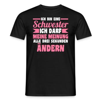 Geschwister Familie Schwestern Schwester - Männer T-Shirt - Schwarz - Vorne - AI Model Male 178 light (178cm)