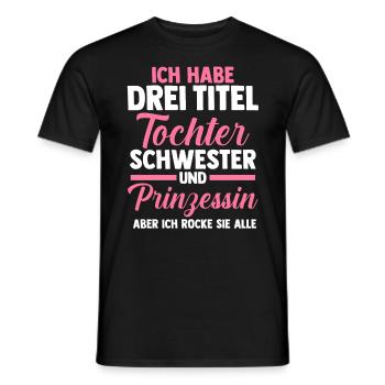 Geschwister Familie Schwestern Schwester - Männer T-Shirt - Schwarz - Vorne - AI Model Male 178 light (178cm)