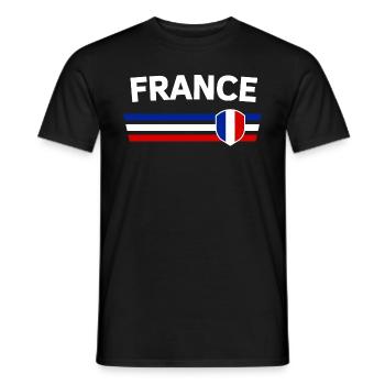 France fan tshirt/trikot for global competitions - Men's T-Shirt - black - Front - AI Model Male 178 light (178cm)