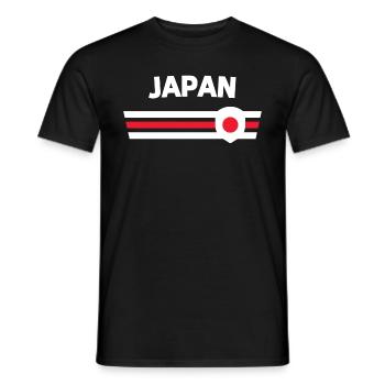 Japan fan tshirt/trikot for global competitions - Men's T-Shirt - black - Front - AI Model Male 178 light (178cm)