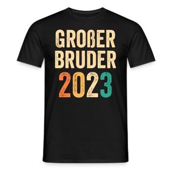 Bruder 2023 Schwanger Werdender Bruder - Männer T-Shirt - Schwarz - Vorne - AI Model Male 178 light (178cm)