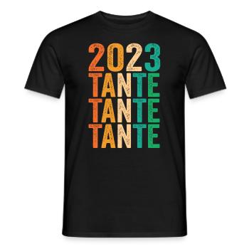 Tante 2023 Schwangerschaft Schwanger Werdende Tant - Männer T-Shirt - Schwarz - Vorne - AI Model Male 178 light (178cm)