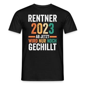 Rente 2023 Pension Pensionär Ruhestand Rentner - Männer T-Shirt - Schwarz - Vorne - AI Model Male 178 light (178cm)