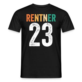 Rente 2023 Pension Pensionär Ruhestand Rentner - Männer T-Shirt - Schwarz - Vorne - AI Model Male 178 light (178cm)