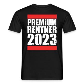 Pension 2023 Pensionär Ruhestand Rentner Rente - Männer T-Shirt - Schwarz - Vorne - AI Model Male 178 light (178cm)