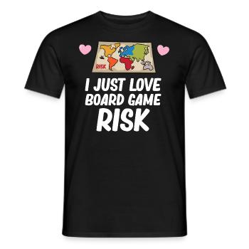 Risque - I just love board game risk - T-shirt homme - noir - Devant - AI Model Male 178 light (178cm)