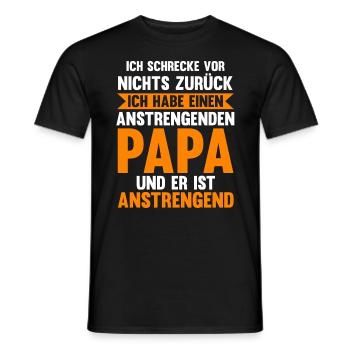 Papa Tochter Sohn - Männer T-Shirt - Schwarz - Vorne - AI Model Male 178 light (178cm)