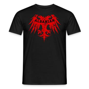 Albanische Drachenalbaner - Männer T-Shirt - Schwarz - Vorne - AI Model Male 178 light (178cm)
