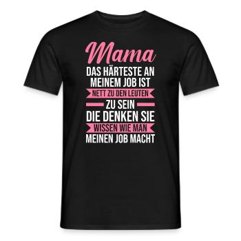 Mutter Mama - Männer T-Shirt - Schwarz - Vorne - AI Model Male 178 light (178cm)