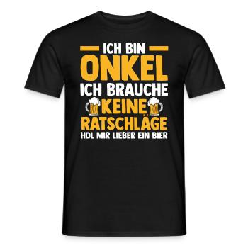 Patenonkel Pate Bier Onkel - Männer T-Shirt - Schwarz - Vorne - AI Model Male 178 light (178cm)