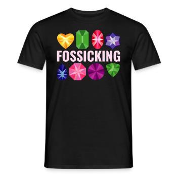 Geologie des Gesteinssammelns Steinhund Fossicking - Männer T-Shirt - Schwarz - Vorne - AI Model Male 178 light (178cm)